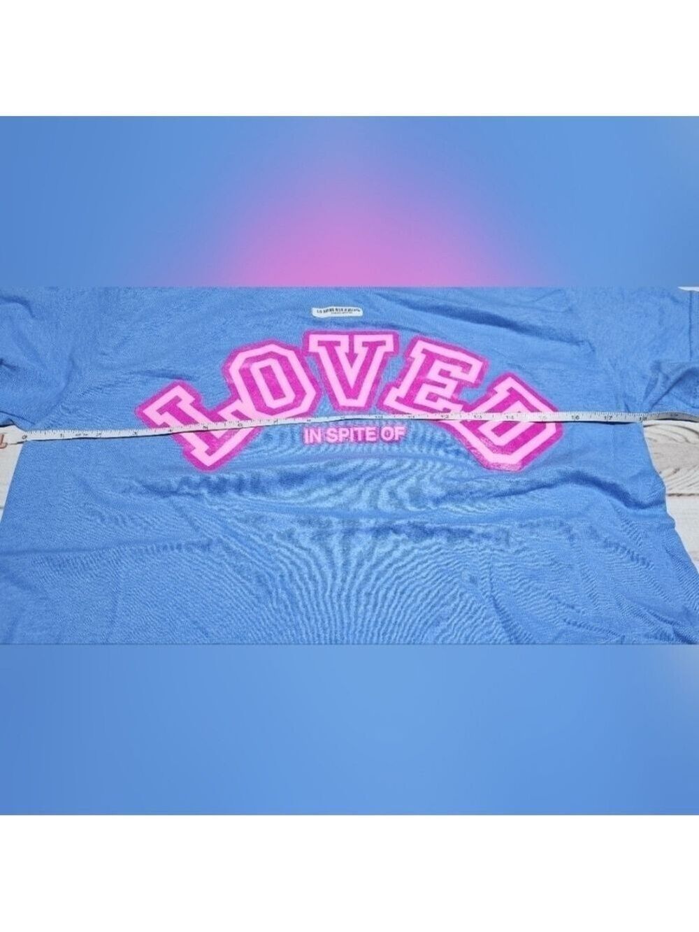 Loved In Spite of Short Sleeve Tee Small New Without Tags - Picture 4 of 7